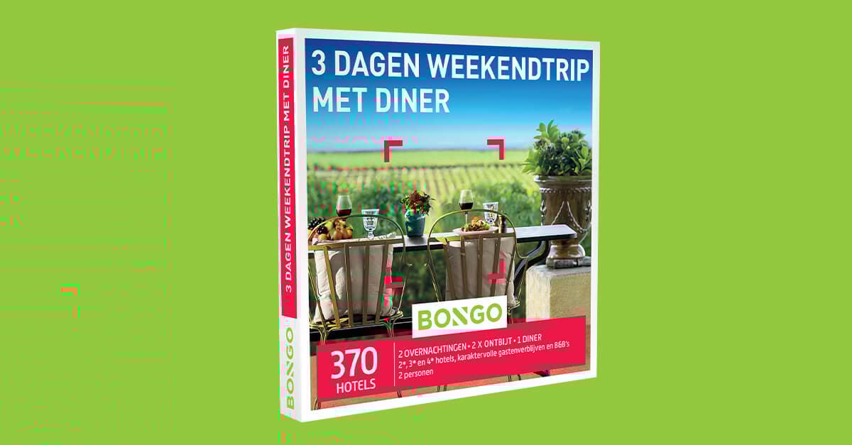 Bongo 3 dagen weekendtrip met diner bestellen bij Cadeaukaart.nl
