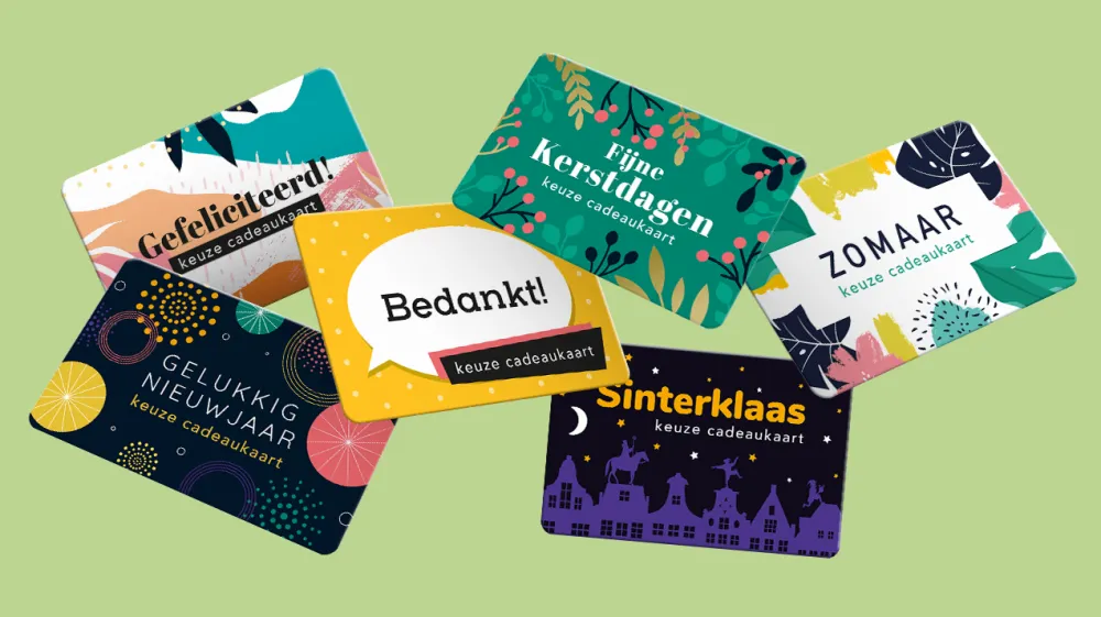 Zakelijke Keuze Cadeaukaart met thema voor elk moment