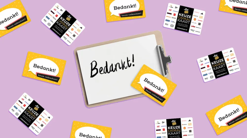 Bedankt Keuze Cadeaukaart voor Secretaressedag