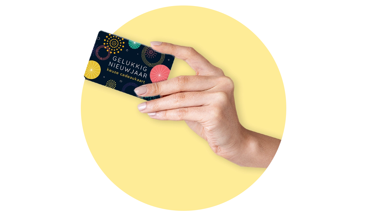 Wens iemand een gelukkig nieuwjaar met een cadeaukaart