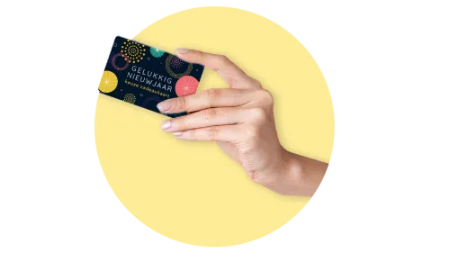 Wens iemand een gelukkig nieuwjaar met een cadeaukaart