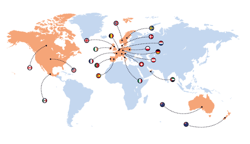 Internationale cadeaubonnen voor meerdere landen